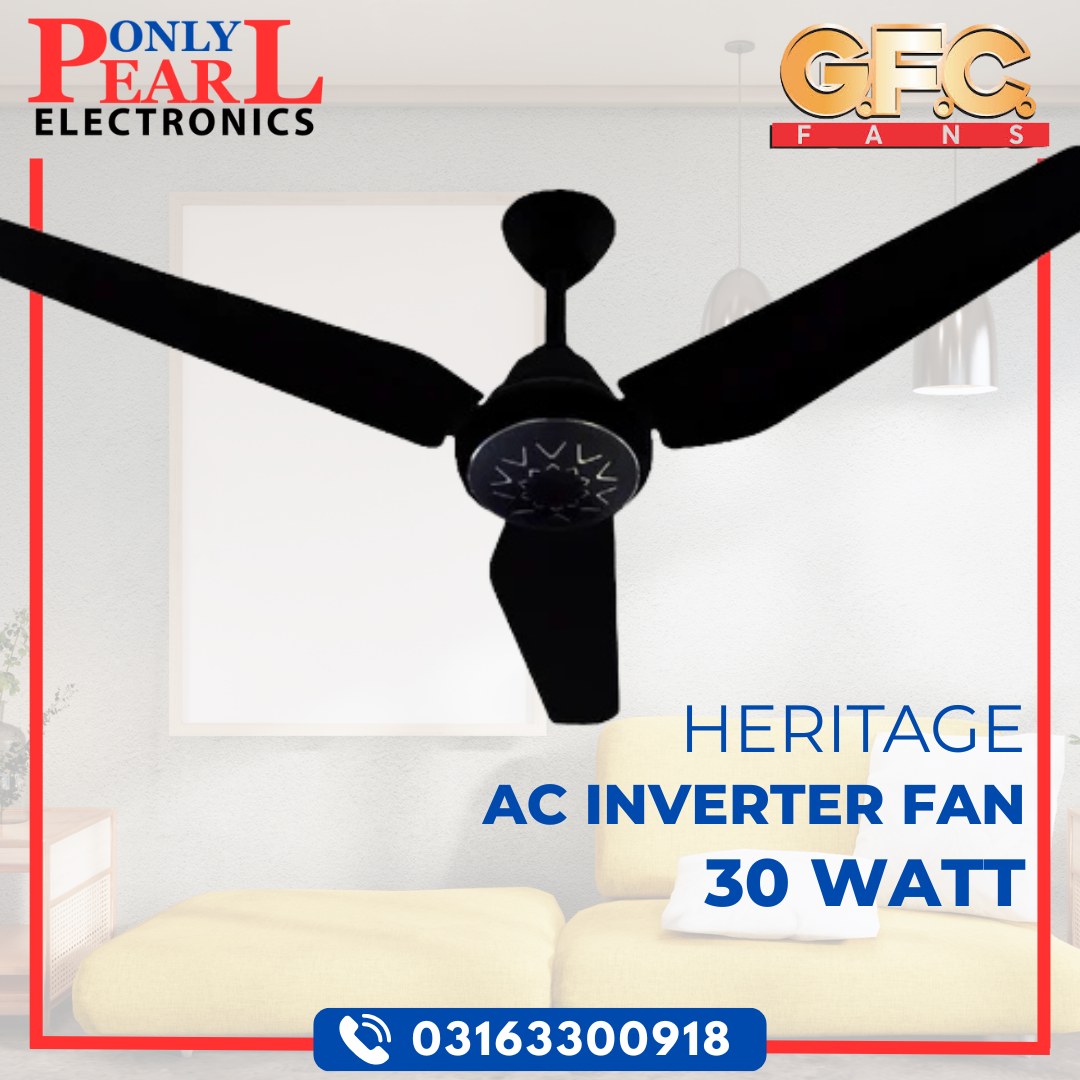 GFC Inverter Ceiling Fan - Heritage Model - 30 Watts