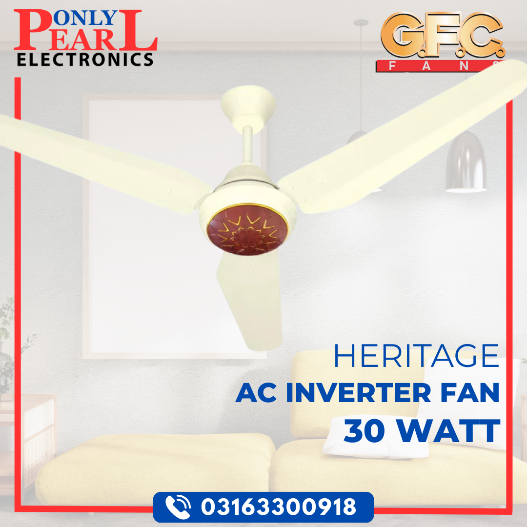 GFC Inverter Ceiling Fan - Heritage Model - 30 Watts