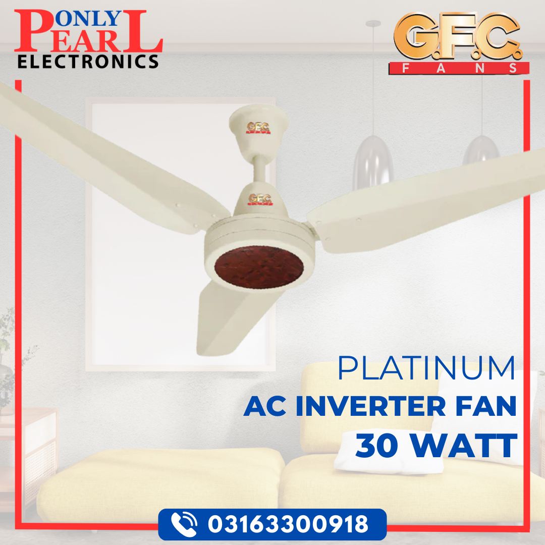 GFC Inverter Ceiling Fan - Platinum Model - 30 Watts