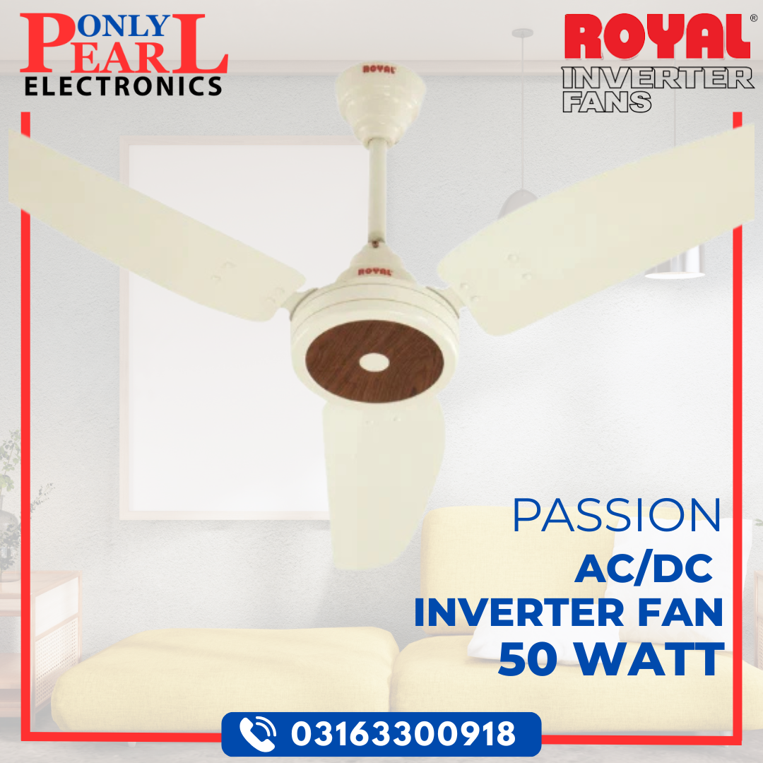 ROYAL AC/DC Ceiling Fan - Passion Model - 50 Watts