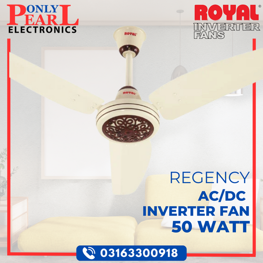 ROYAL AC/DC Ceiling Fan - Regency Model - 50 Watts