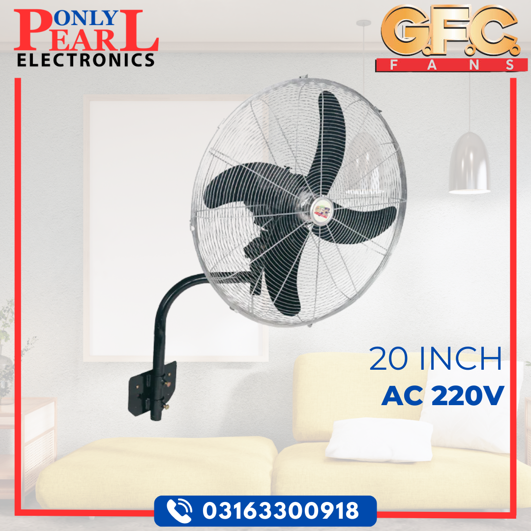 GFC Wall Mounted Myga Bracket Fan | 20 Inch | 100% Pure Copper