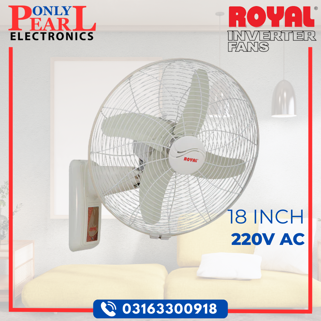 ROYAL FAN Wall Mounted Bracket Fan | 18 Inch | 100% Pure Copper