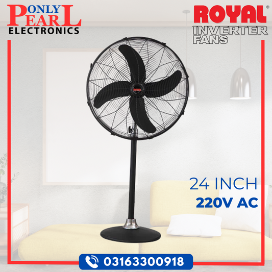 ROYAL FAN Pedestal Fan | Stand Fan | 24 Inch | 100% Pure Copper