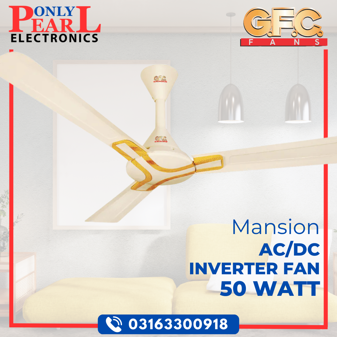 GFC AC/DC Ceiling Fan - Mansion Model - 50 Watts