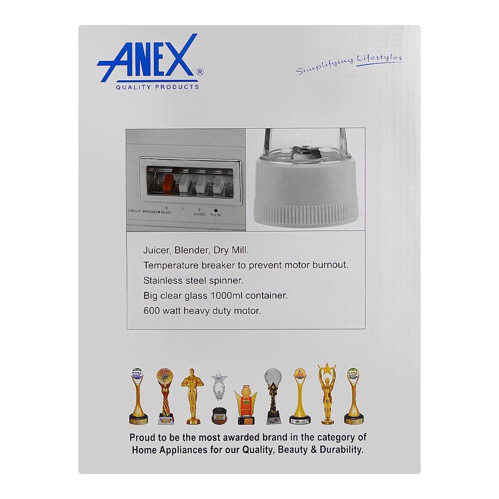 ANEX 3in1 | Deluxe Juicer Blender | AG-176GL