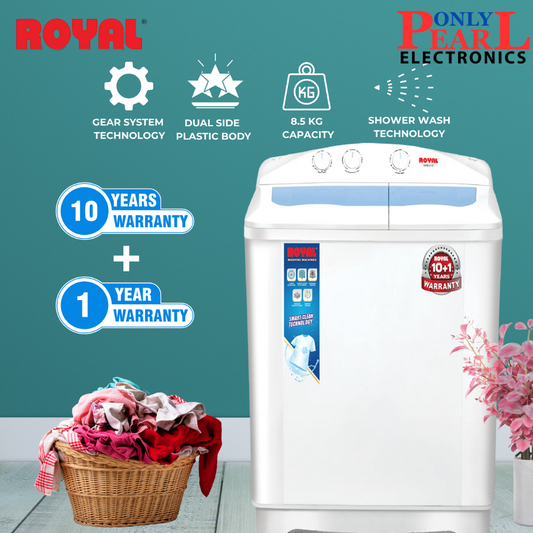 ROYAL Washing Machine | Twin Tub | 8.5 KG Size |  8010 | Double Body